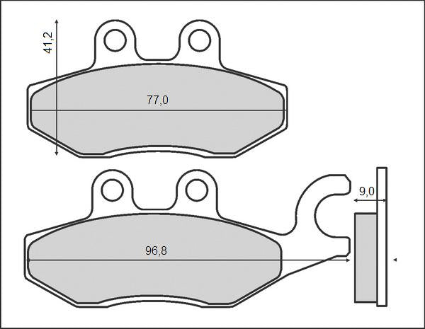 BRAKE PADS KH418 (ORGANIC)