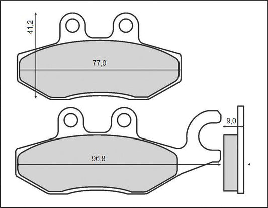 BRAKE PADS KH418 (ORGANIC)
