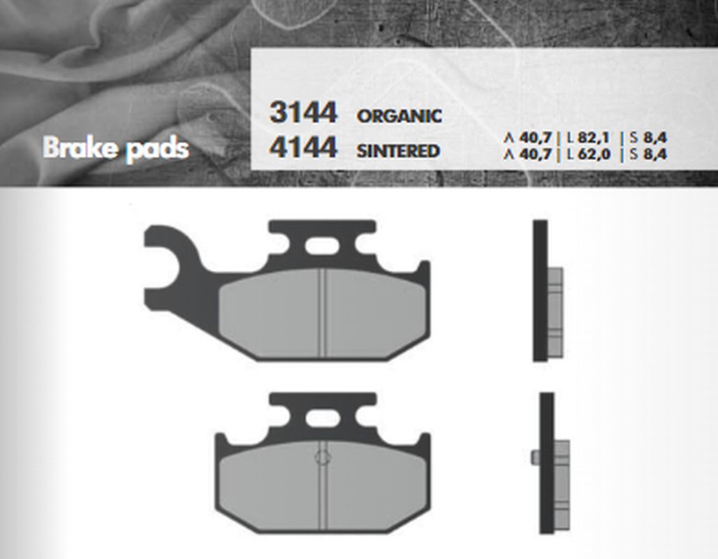 BRAKE PADS KH428 (YFM700 RAPTOR 06-12 REAR) SINTERED METALLIC (GOLD) (FT 4144)