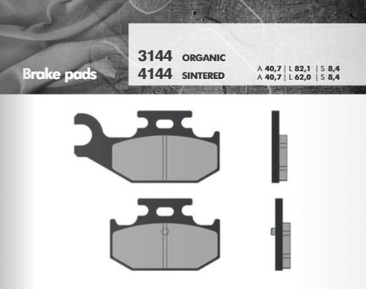 BRAKE PADS KH428 (YFM700 RAPTOR 06-13 REAR) (FT 3144)