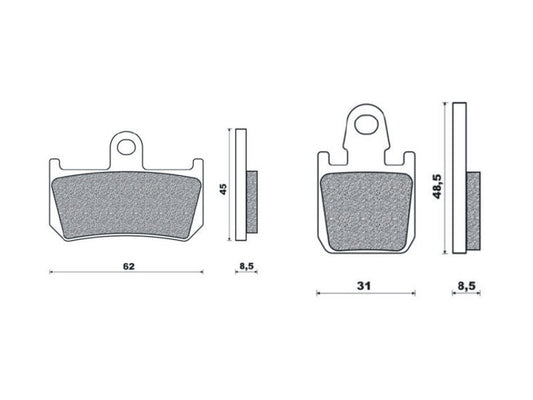 BRAKE PADS KH442/4 SINTERED METALLIC (GOLD) YAMAHA (FT 4118)