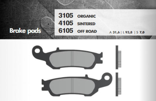 BRAKE PADS KH450 (ORGANIC)