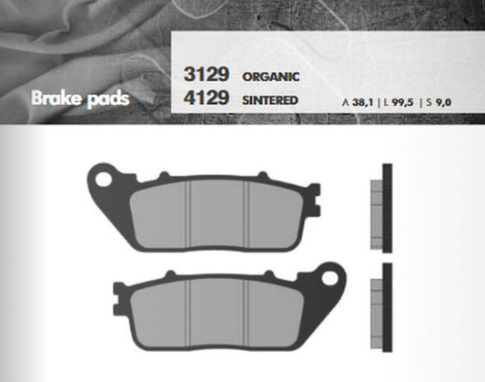 BRAKE PADS KH488 SINTERED METALLIC (GOLD) (FT 4129)