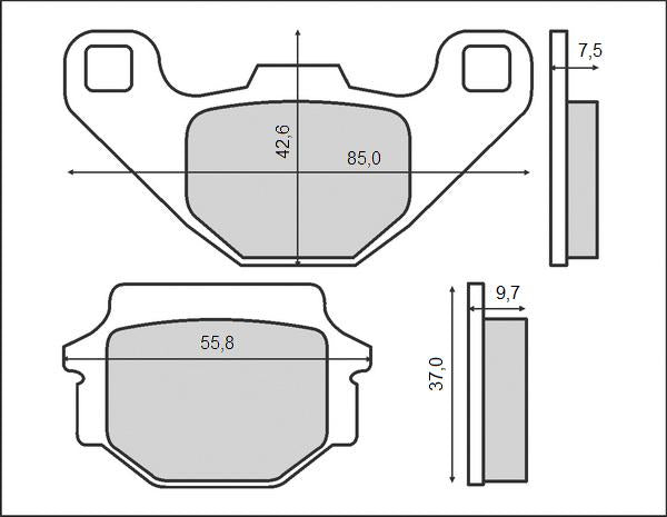 BRAKE PADS KH067 (ORGANIC)