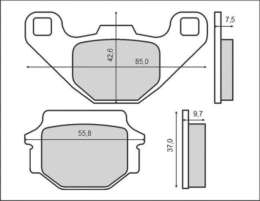 BRAKE PADS KH067 (ORGANIC)