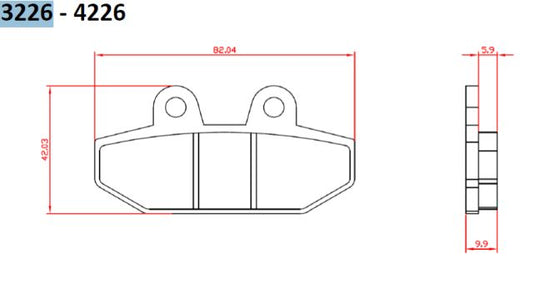 BRAKE PADS KH710 HARLEY-DAVIDSON 1750/1870 18-20 REAR (FT 3226)