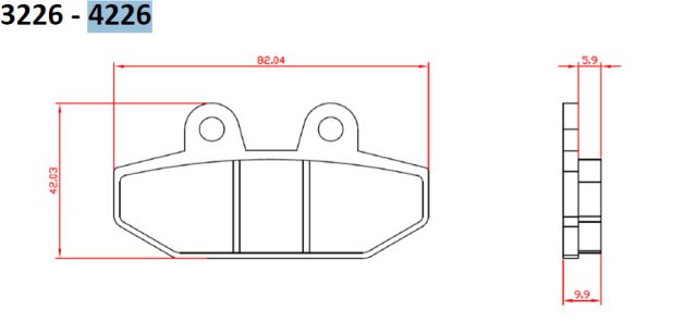 BRAKE PADS KH710 SINTERED METALLIC (GOLD) HARLEY-DAVIDSON 1750/1870 18-20 REAR (FT 4226)