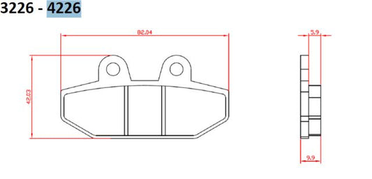 BRAKE PADS KH710 SINTERED METALLIC (GOLD) HARLEY-DAVIDSON 1750/1870 18-20 REAR (FT 4226)