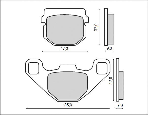 BRAKE PADS KH083 (ORGANIC)