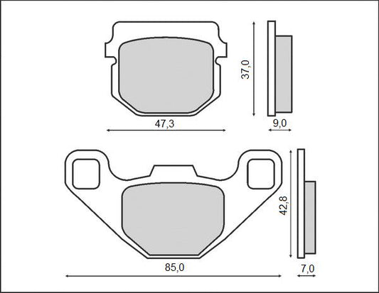 BRAKE PADS KH083 (ORGANIC)