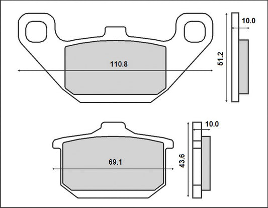 BRAKE PADS KH085 (ORGANIC)