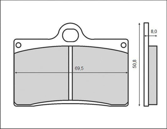 BRAKE PADS KH095 (ORGANIC) BREMBO, FRONT