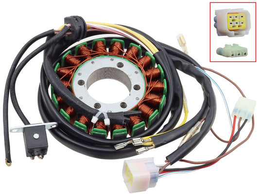 ALTERNATOR STATOR WINDING POLARIS HAWKEYE 400 HO '12-'14, SPORTSMAN 450 '06-'07, SCRAMLER / SCRAMBLER 500 '04-'12 (OEM: 3089249, 3089546, 3089965)