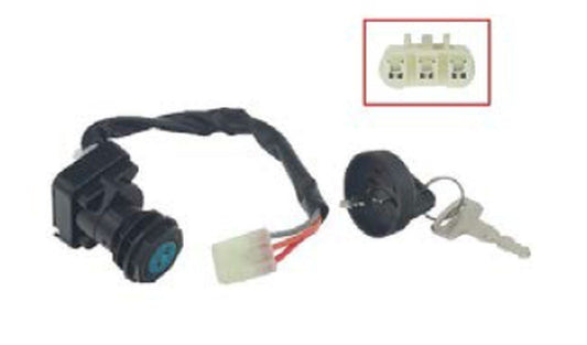 IGNITION SWITCH ARCTIC CAT 250/300/375/400/500 '01-'07, SUZUKI LT-F 250 OZARK '02-'14, LT-Z 400 QUADSPORT '03-'04, LT-F/LT-A 500F '98-'02 QUADRUNNER (OEM: 37110-07G00, 37110-09F00)