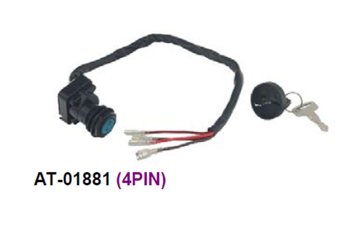 IGNITION SWITCH POLARIS TRAIL BLAZER / TRAIL BOSS 250 / EXPLORER / EXPRESS 300 '96-'99, SPORTSMAN / WORKER '99-'00, SCRAMBLER / SPORT / EXPLORER 400 '96-'98, SCRAMBLER 500 '97-'98, XPLORER 500 '97, (OEM: 4110194)