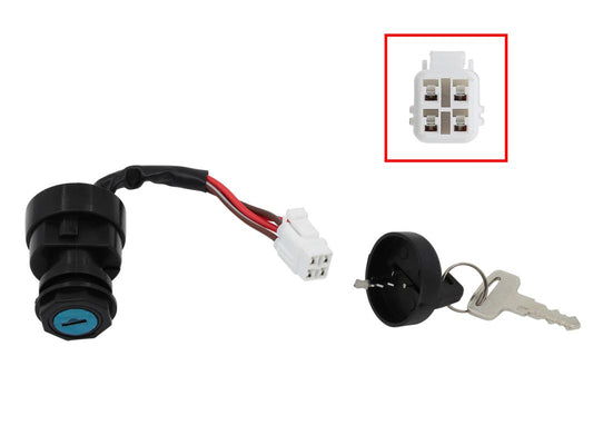 IGNITION SWITCH YAMAHA YFM 400 GRIZZLY '07-'08, YFM 400/450 KODIAK '03-'06, YFM 450 GRIZZLY '07-'14, YFM 450 WOLVERINE '06-'09, YFZ 450 '04-'09 (OEM: 5ND-82510-00-00 5ND-82510-01-00 5TG-82510-00-00)