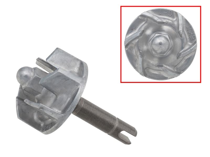 WATER PUMP SHAFT AND IMPELLER YAMAHA YFM 660 GRIZZLY '02-'08, YXR 660 RHINO '04-'07 (5KM-12450-10-00)