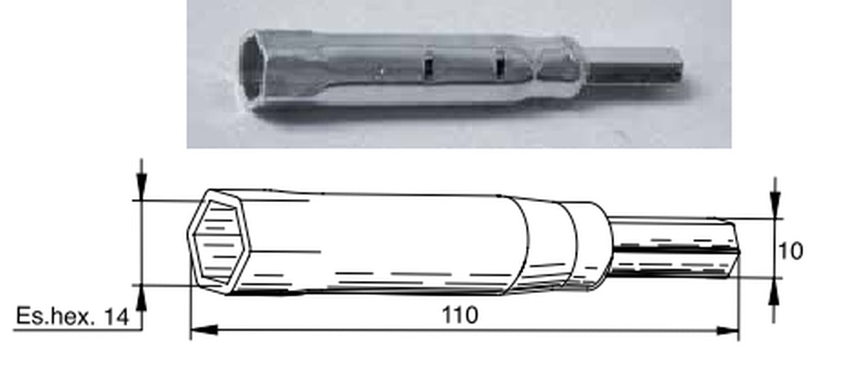 SPARK PLUG WRENCH HONDA 14MM 110MM