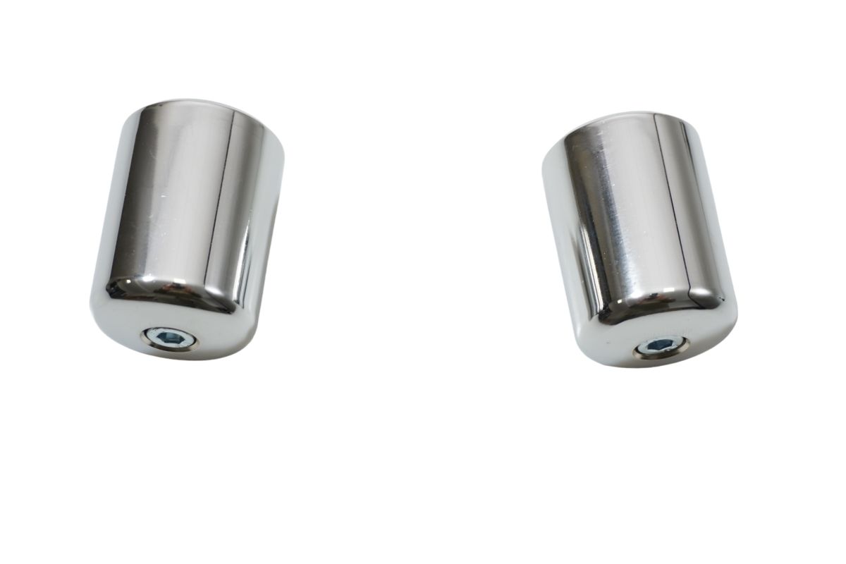 HANDLEBAR END WEIGHTS DIAMETER 36MM X 48MM CHROME