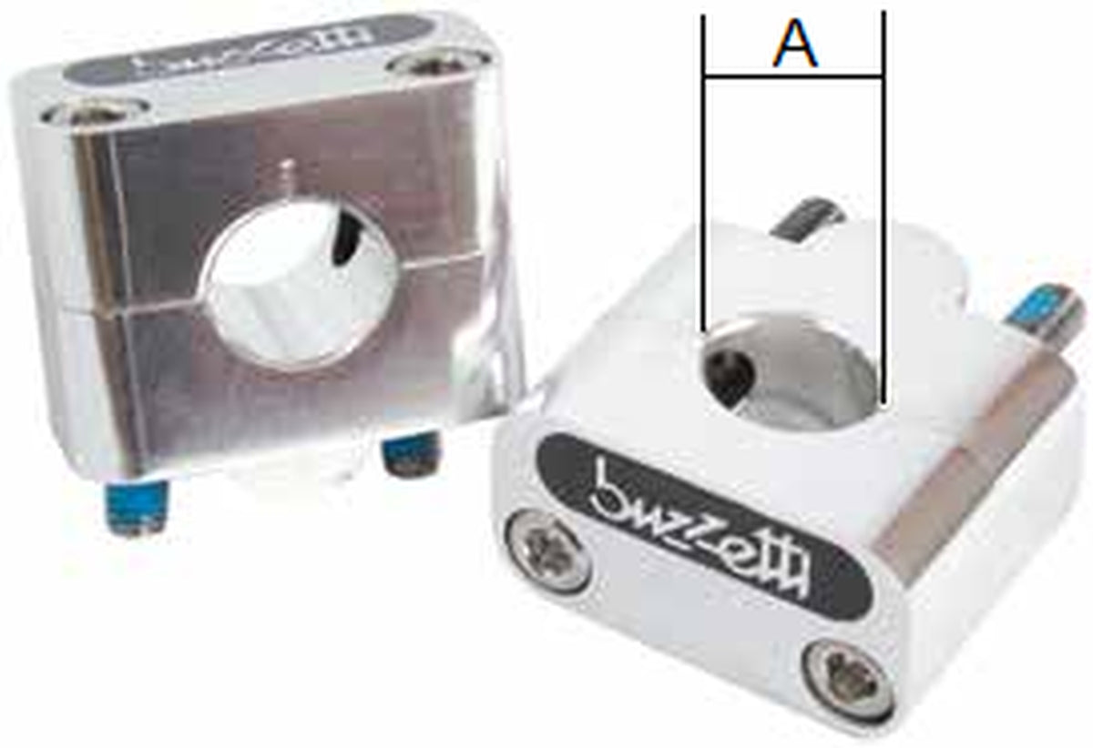 HANDLEBAR MOUNTS / RISERS (22.2MM) SILVER