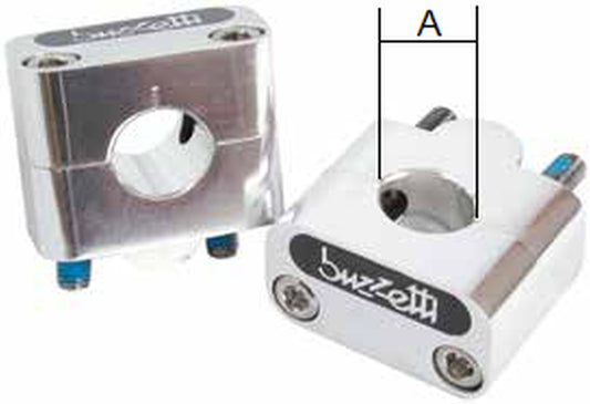 HANDLEBAR MOUNTS / RISERS (22.2MM) SILVER