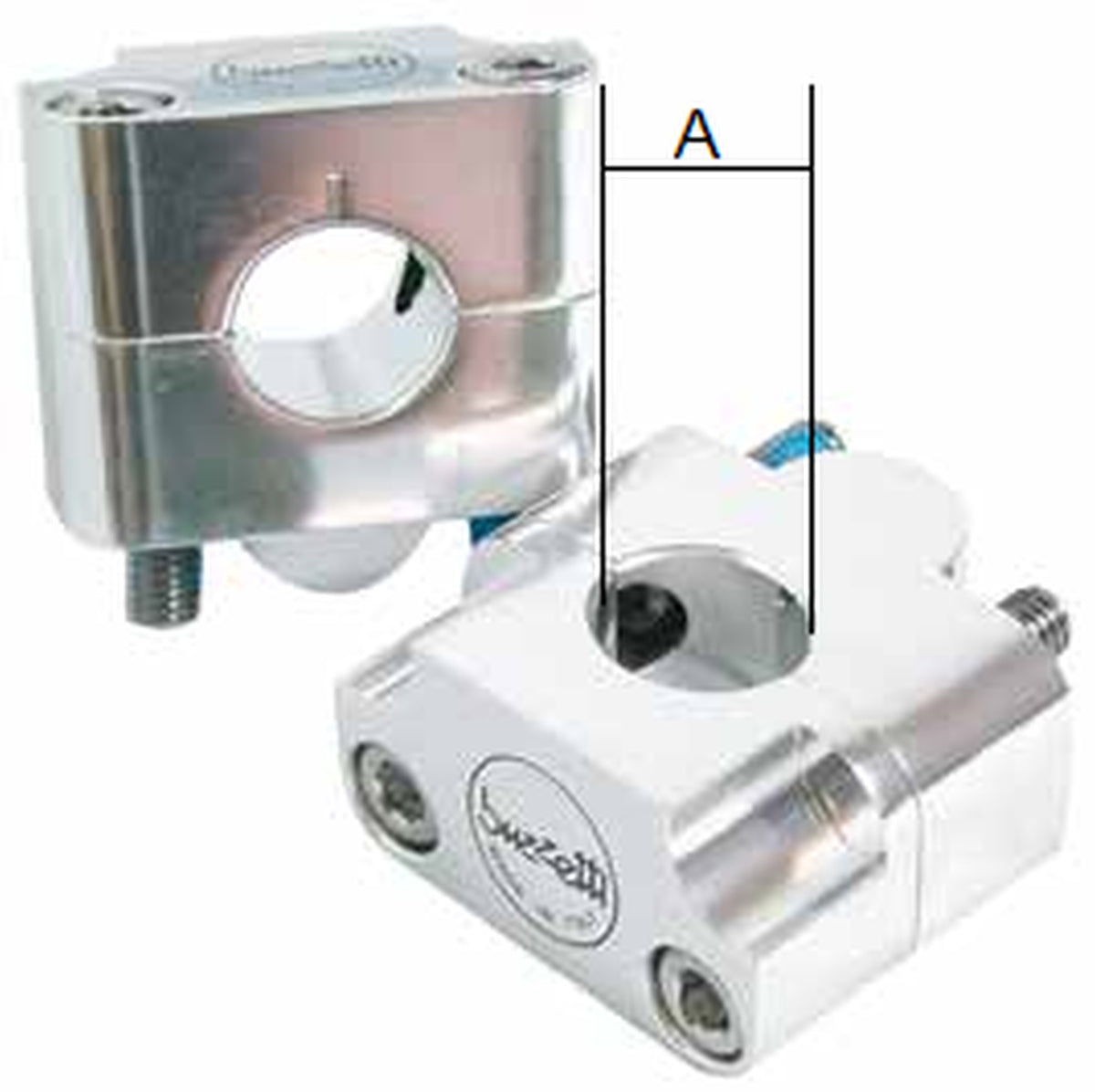 MOUNT / ADAPTER / HANDLEBAR RISER FROM 22MM TO 28MM SILVER
