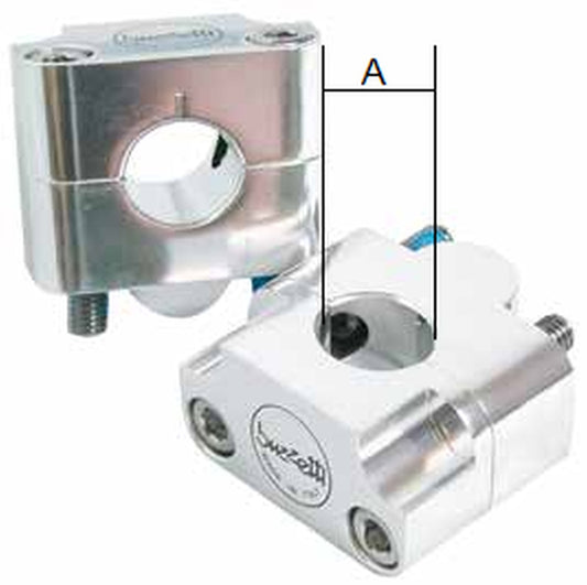 MOUNT / ADAPTER / HANDLEBAR RISER FROM 22MM TO 28MM SILVER