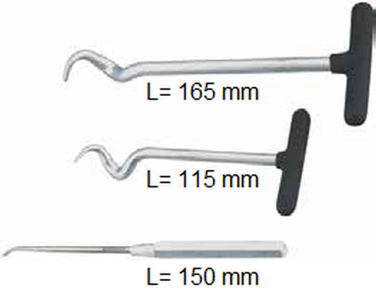 SEAL, O-RING & RUBBER HOSE REMOVAL TOOL SET (INCLUDES 165MM, 150MM, 115MM)
