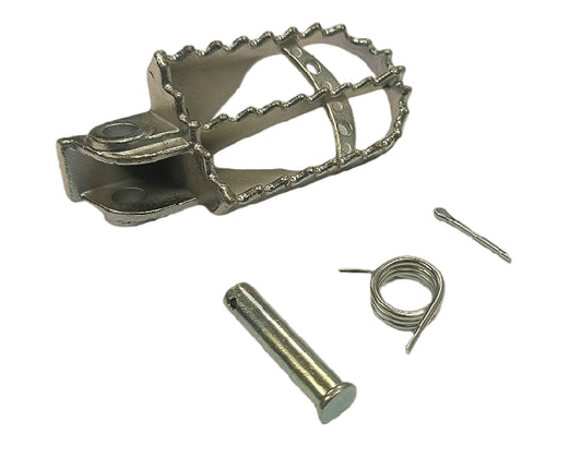 RIGHT FOOTPEG PEGI KTM LC/EXC/SX/SMR (STAINLESS STEEL, INCLUDES MOUNTING KIT: 1 SPRING, 1 PIN, 1 WASHER, 1 COTTER PIN)