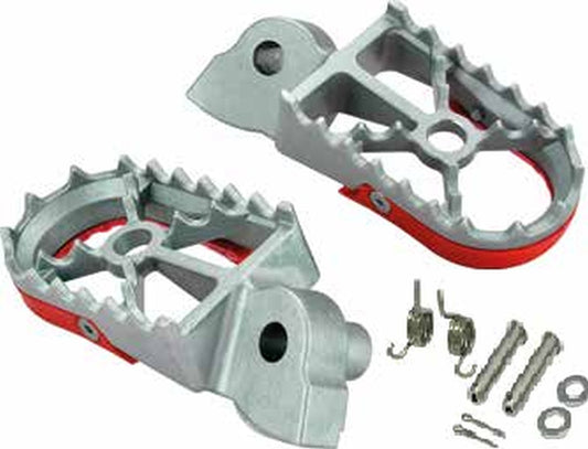 FOOTPEGS PEGI HONDA CRF 300L 21-23, CRF 450R/X 02-22, CRF 1000L 18-22, CR 125/250R 02-08, CRF 250R/X 04-22 (STAINLESS STEEL, INCLUDES MOUNTING KIT: 2 SPRINGS, 2 PINS, 2 WASHERS, 2 COTTER PINS)