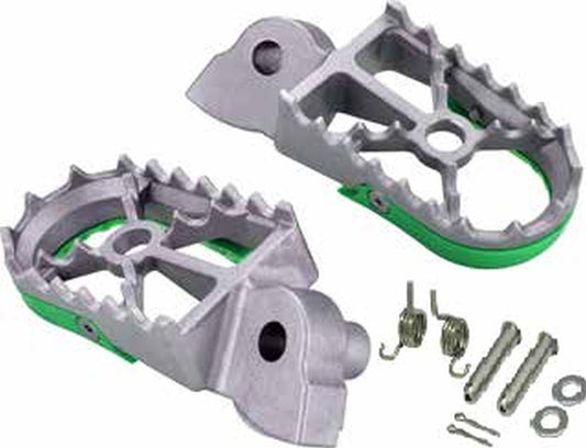 FOOTPEGS PEGI KAWASAKI KXF250 06-18, KXF 450 07-18, KX 250 19-22, KX 450 21-22 (STAINLESS STEEL, INCLUDES MOUNTING KIT: 2 SPRINGS, 2 PINS, 2 WASHERS, 2 COTTER PINS)