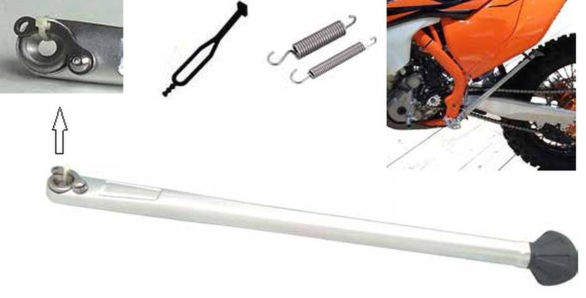 SIDE STAND KTM EXC 200/250/300 08-16, EXCF 250/350/450/500/505/530 08-16, SILVER (ALUMINUM) (OEM: 78003023044)