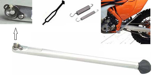SIDE STAND KTM EXC 200/250/300 08-16, EXCF 250/350/450/500/505/530 08-16, SILVER (ALUMINUM) (OEM: 78003023044)