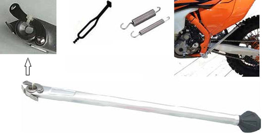 SIDE STAND KTM EXC/EXCF 17-20, HUSQVARNA FE/FX/TE 17-20 SILVER (ALUMINUM) (OEM: 79003023044)