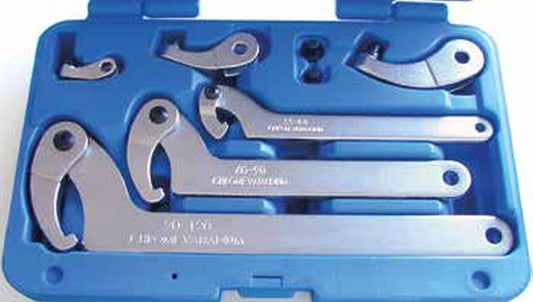 SET OF UNIVERSAL JOINT WRENCHES FOR SECTOR-TYPE RING NUTS