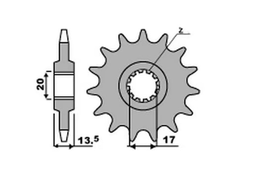 FRONT SPROCKET 153 11 FANTIC 200/212/249 (CHAIN 520)