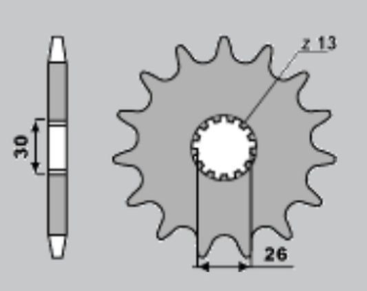 FRONT SPROCKET 2090 18 TRIUMPH DAYTONA 955/SPRINT ST/GT, SPEED TRIPLE, TIGER 1050 05-21, DAYTONA 1200 91-96, TROPHY 1200 91-03, TIGER 955 01-08 (JTF1180.18)