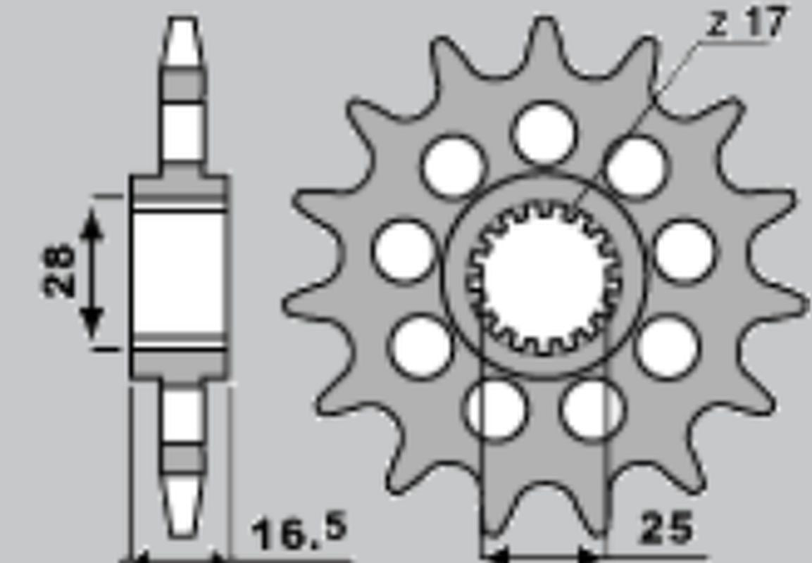 FRONT SPROCKET 2147 17 KTM 950/990/1190 06-13 (JTF1904.17)