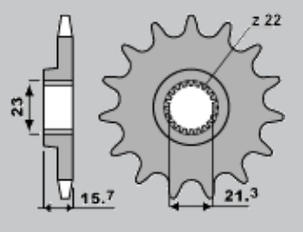 FRONT SPROCKET 441 14 YAMAHA XT 600 89-98, XTZ 660 91-98