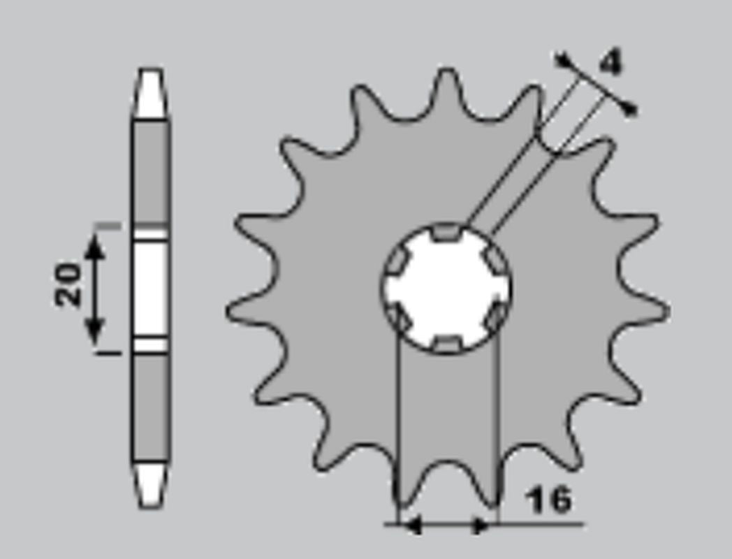 FRONT SPROCKET 560 14 KAWASAKI KX 65/80/85 (JTF546.14)