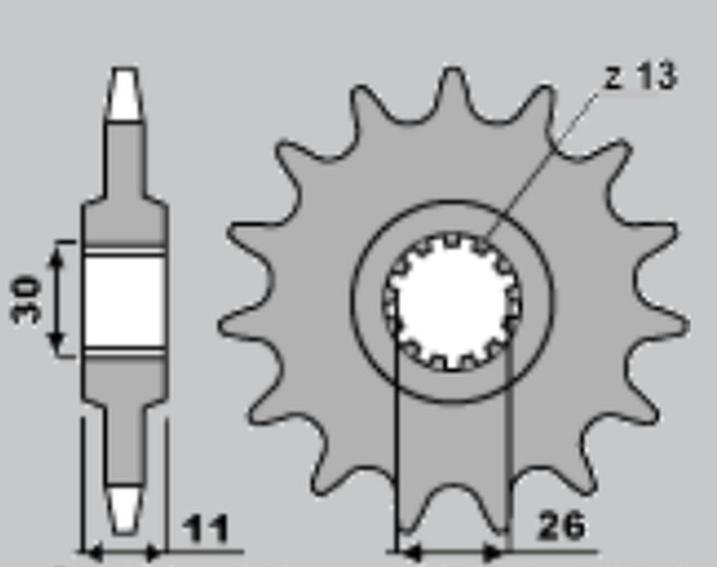 FRONT SPROCKET 209 14 CAGIVA 50 COCIS 88-89 (A4240209140)