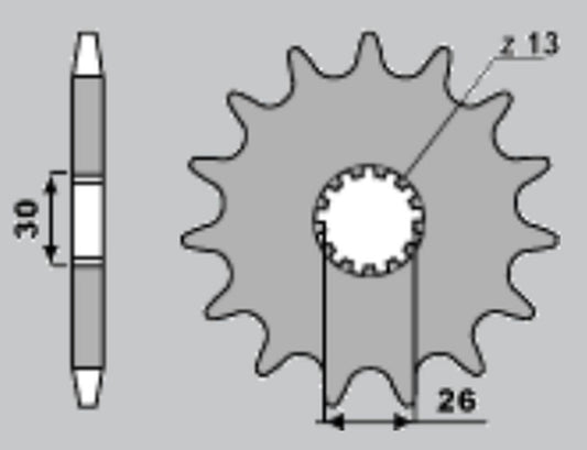 FRONT SPROCKET 2090 19 TRIUMPH 955/1050/1200