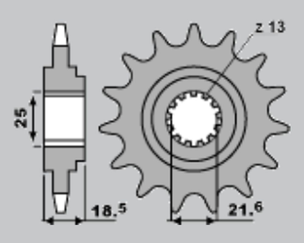 FRONT SPROCKET 2119 14 KAWASAKI Z750/Z800 (A4254065141)