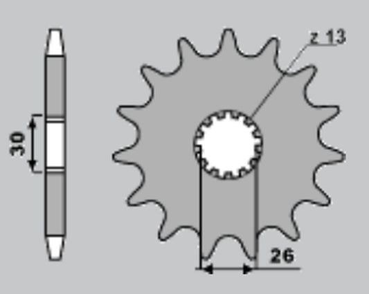 FRONT SPROCKET 2130 16 TRIUMPH BONNEVILLE 800 01-11, AMERICA 800 02-07, SPEEDMASTER 800 03-05, BONNEVILLE 865 08-11, SPEEDMASTER/SCRAMBLER 865 06-11 (JTF1183.16)