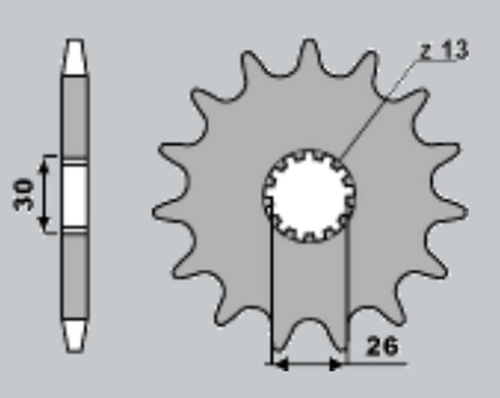 FRONT SPROCKET 2130 17 TRIUMPH (4057-17) (JTF1183.17)