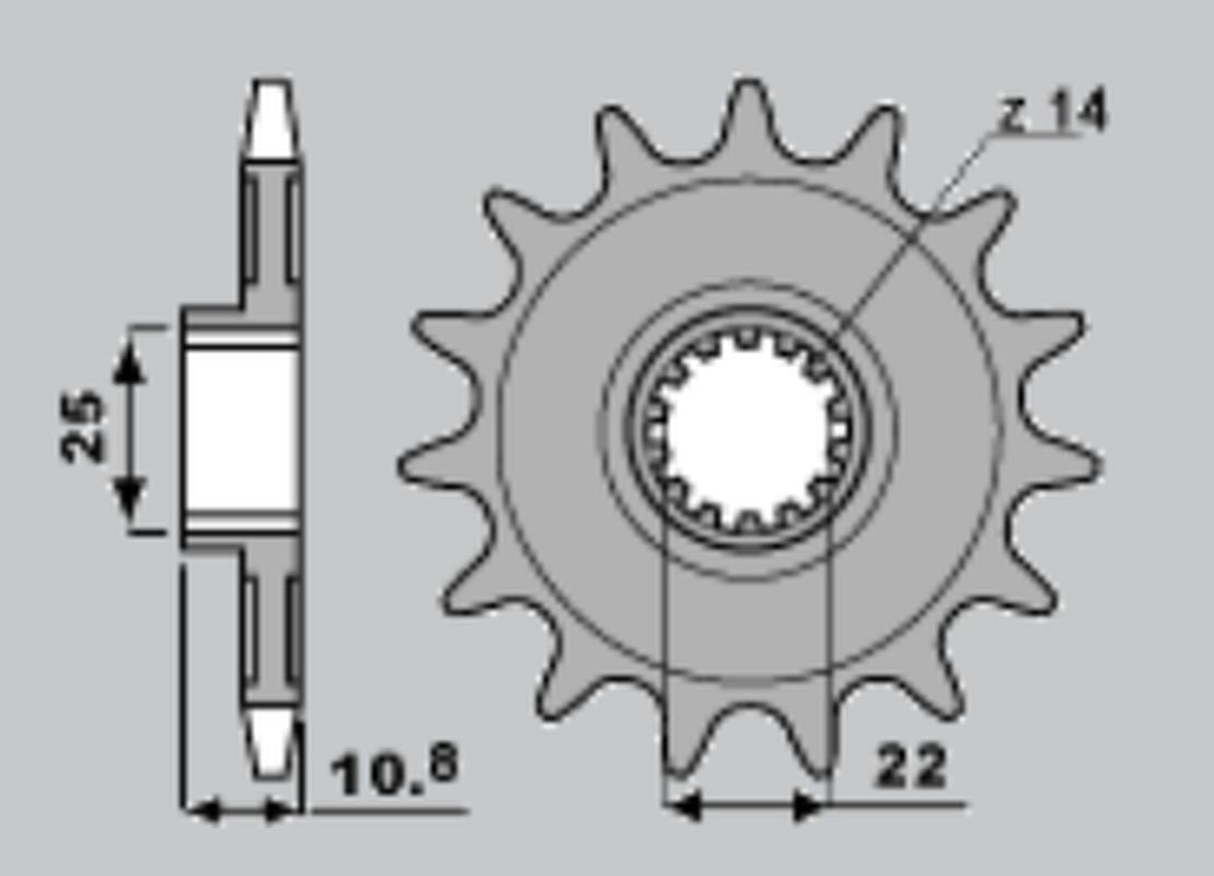 FRONT SPROCKET 2145 16 APRILIA RXV/SXV 450/550 06-12 (4071-16) (JTF707.16)