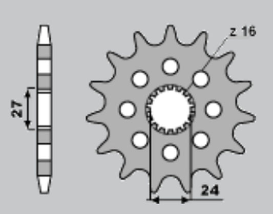 FRONT SPROCKET 2190 17 SUZUKI GSXR1000 09-15, GSXR1300 08-15