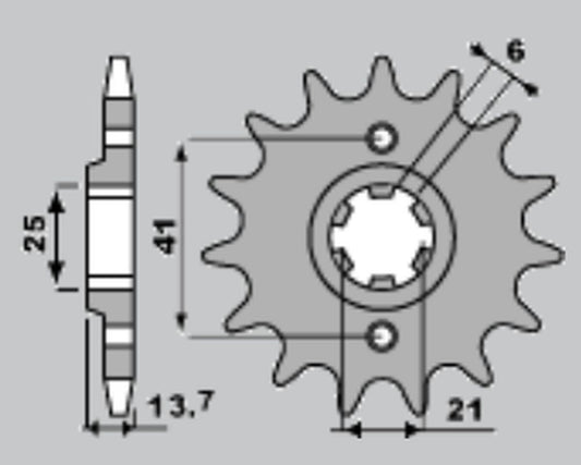 FRONT SPROCKET 268 15 HONDA VF 500F 84-87 (JTF286.15)