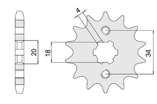 FRONT SPROCKET 273 13 HONDA XL-R 125/200 81-00 (A4250328131) (328-13)