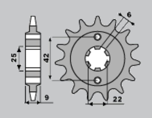 FRONT SPROCKET 276 15 HONDA CB250N 81-83 (JTF276.15)